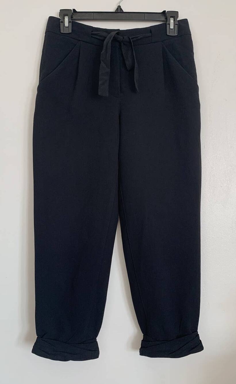 Black Wilfred x Aritzia High Waisted Cropped Allant Pant 0